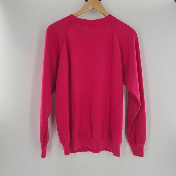 Hanes Her Way Raglan Sweatshirt Womens Pink L  Made‎ in USA Vintage 90s - Picture 4 of 6
